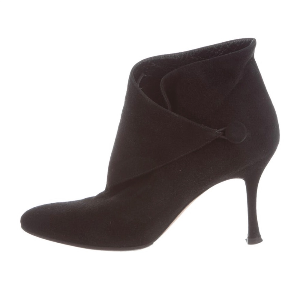 Manolo blahnik suede ankle boots- offers accepted